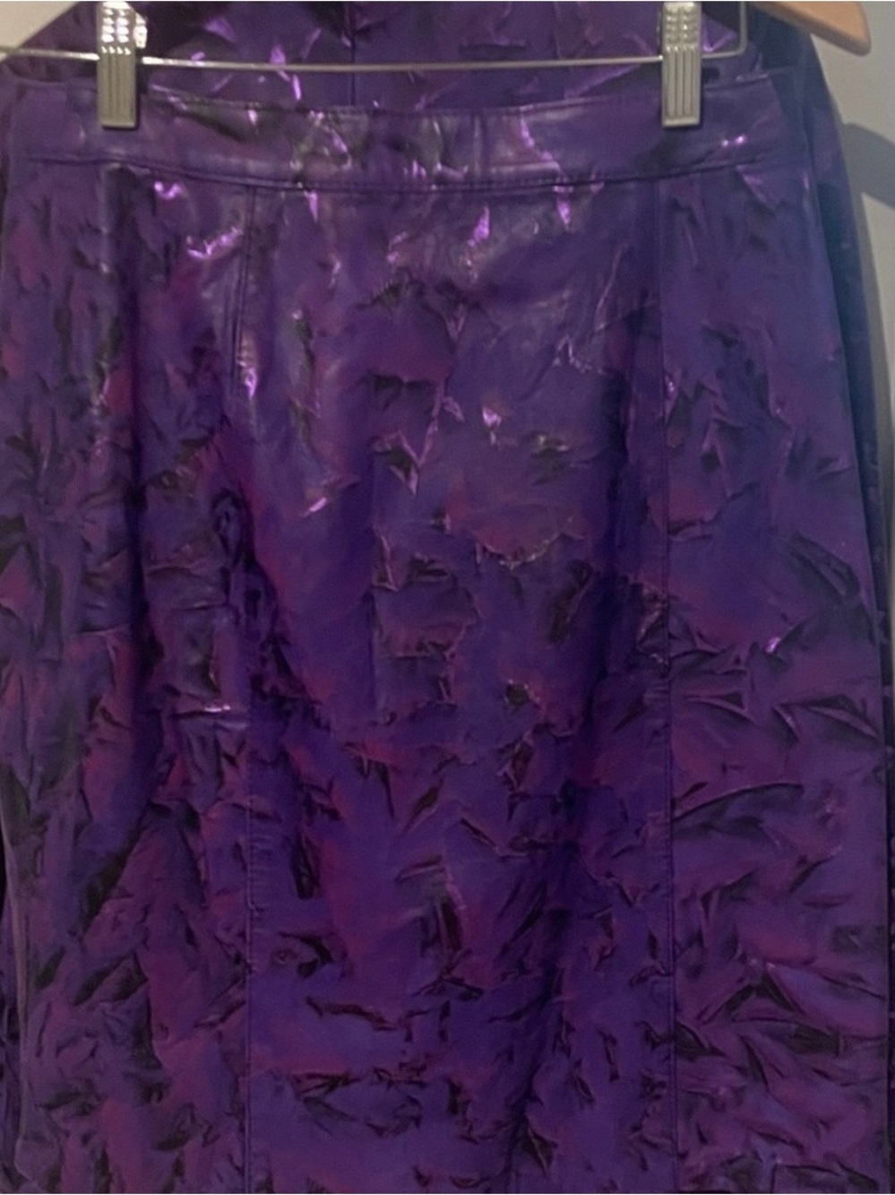 Pellet Purple Metallic Button-Front Jacket - Picture 5 of 6